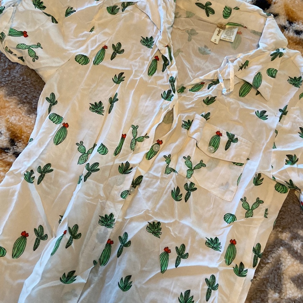 Cactus button down blouse